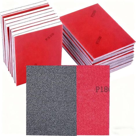 Lot de 22 Éponges Abrasives, Papier de Verre Grain 120-3000, Papier à Poncer Humide et Sec, Professionnel pour Métal, Bois, Peinture, Mastic et Réparation de Carrosserie (1/5)