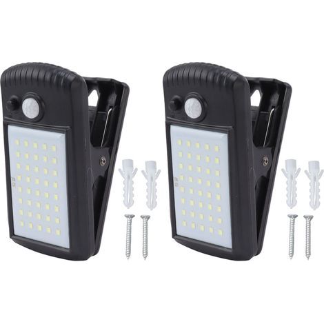Ej.Life Clip solaire sur les lumières IP65 étanche 2 Modes de détection infrarouge pince extérieure capteur de mouvement lumières pour terrasse de pont de clture (1/5)