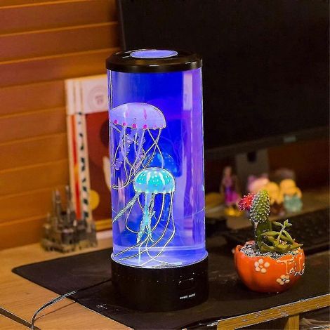 Nuevos productos en 2023, lámpara de lava USB con forma de medusa para escritorio o mesita de noche para niños. (1/4)