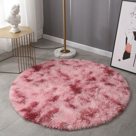 Tapis Furry Round Design moderne intérieur anti-dérapant décor moderne Super doux en peluche maison tapis de chambre tapis de soins infirmiers