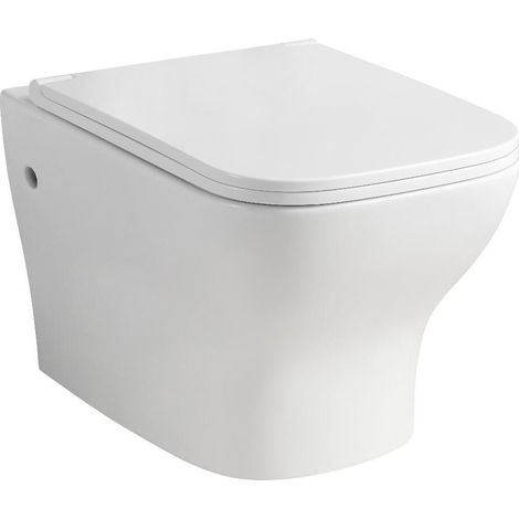 Sanitari sospesi SALVASPAZIO serie TULIPANO: vaso, bidet, copriwater soft-close - Bianco Lucido (1/4)