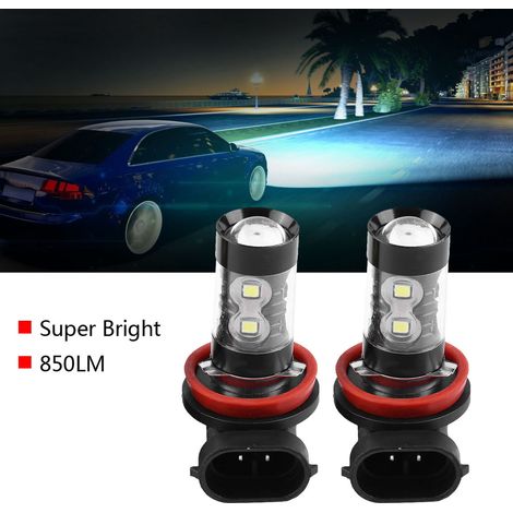 2 ampoules LED haute puissance H8 H11 12V-24V 50W pour phares antibrouillard et feux de jour automobile (1/5)