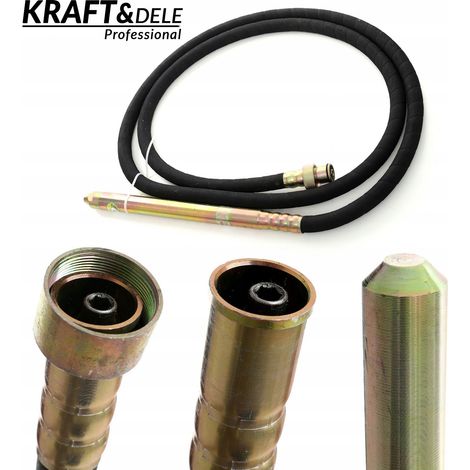 Vibrador para compactar y unir hormigón, 2 m, 30 mm, Kraft&Dele