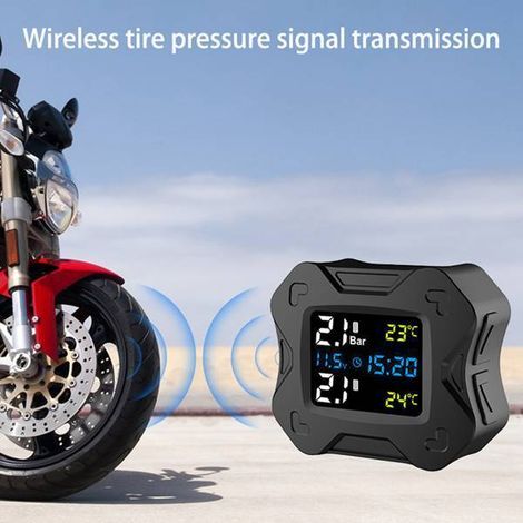 Reifendruckkontrollsystem für Motorräder, Reifendruckkontrollgerät für Elektrofahrzeuge, hochpräziser drahtloser externer Reifendrucksensor (1/4)