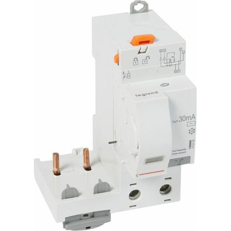 Legrand - Bloc Diff - 63A - 30mA - Type AC - 2 Pu00f4les - Pour disjoncteur DXu00b3 1 mod/pu00f4le - Tu00eate de Groupe Auto - Ru00e9f : 410408 (1/2)