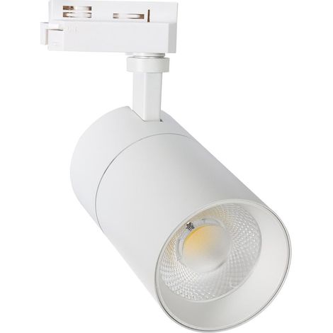 Spot LED Rail Monophasé 20W - Blanc Neutre 4000K - Faisceau 36° - Aluminium Et PC - Pour Commerce Et Bureau (1/5)