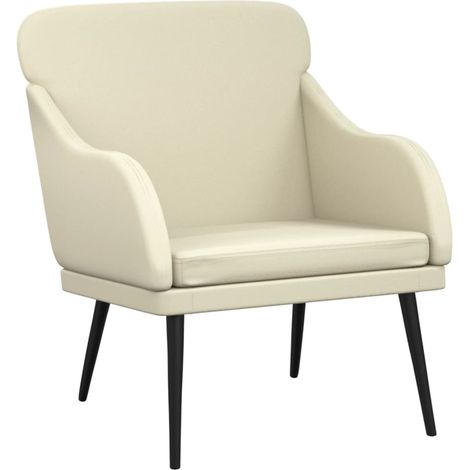 Armchair Cream 63x76x80 cm Faux Leather vidaXL (1/5)