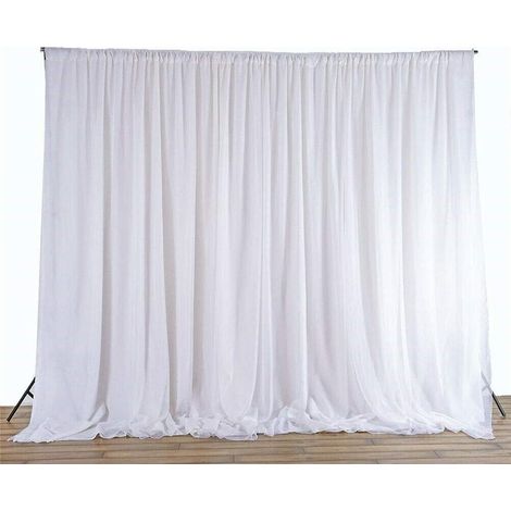 3x3m Bianco Tenda di Sfondo Feste Compleanno Tenda per Matrimonio Tenda di tulle Bianca Tulle Sfondo Fotografico Finestra Decorazioni cerimonie di nozze Natale