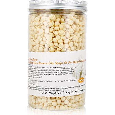 Film Épilation Chaude Cire Dure 500g Soin Corps Élimination Poils Bikini Jambes Lait (1/5)