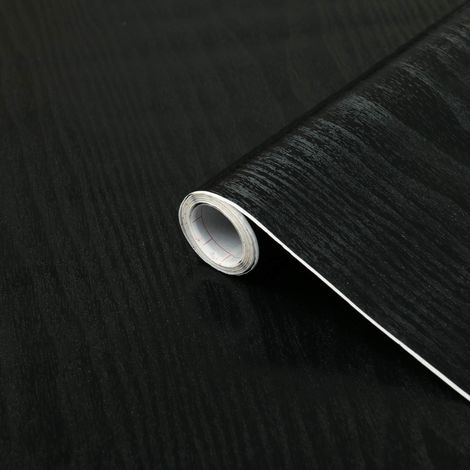 d-c-fix Pellicola Adesiva per mobili legno nero PVC plastica vinile impermeabile decorativa per cucina, armadio, porta carta rivestimento 90 x 210 cm