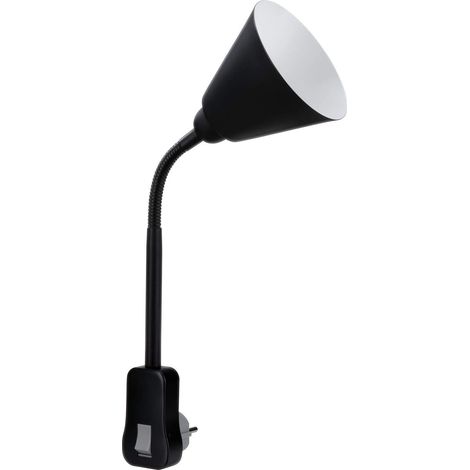 Paulmann Junus lámpara con enchufe negro brazo flexible