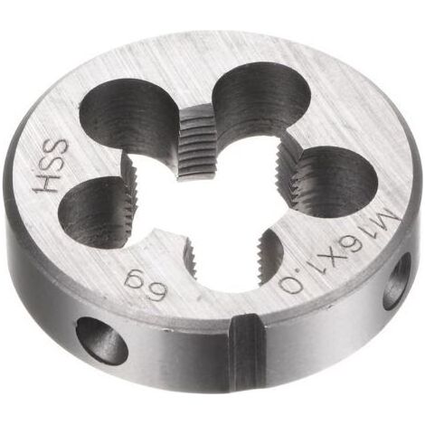 Filières à filetage rond métrique M16 x 1 (à droite) (HSS), acier rapide (HSS), outil de réparation de filières de filetage (1/5)