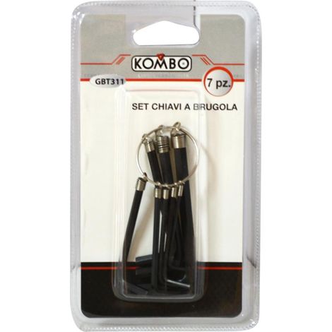 Set Chiavi a Brugola Esagonali in Cromo Vanadium 7 pz