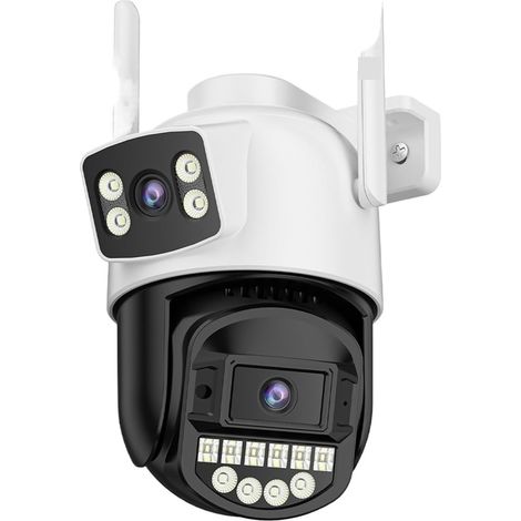 Caméra de Surveillance Wi-FI extérieure 8 MP 5K à Double Objectif avec Zoom numérique 5X, caméra IP CCTV PTZ avec Vision Nocturne et caméra de sécurité 4K(8MP NO SD Card) (1/5)