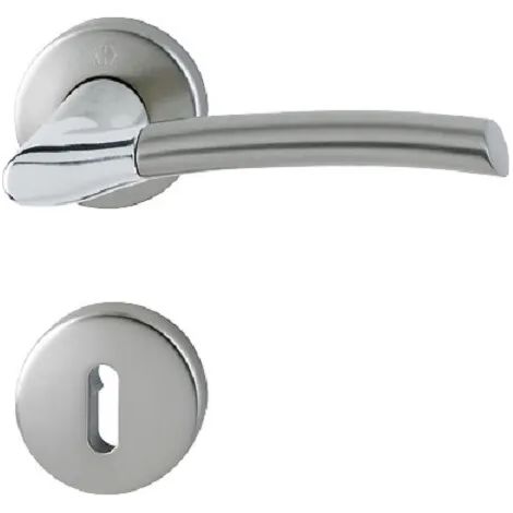 Manilla de puerta hoppe bergen 7x7 sistema quick fit cromo