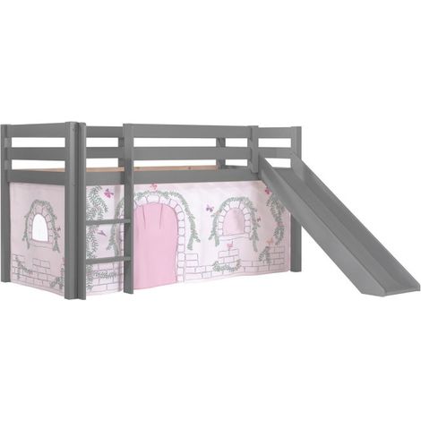 Pack - Lit Enfant Toboggan & Tente "Pino Birdy" Gris (1/2)
