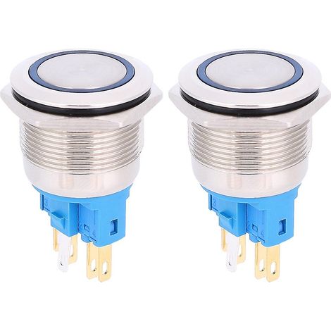Boutons de réinitialisation annulaires en acier inoxydable AC220V, conception à 6 broches, peuvent remplacer les interrupteurs (1/5)