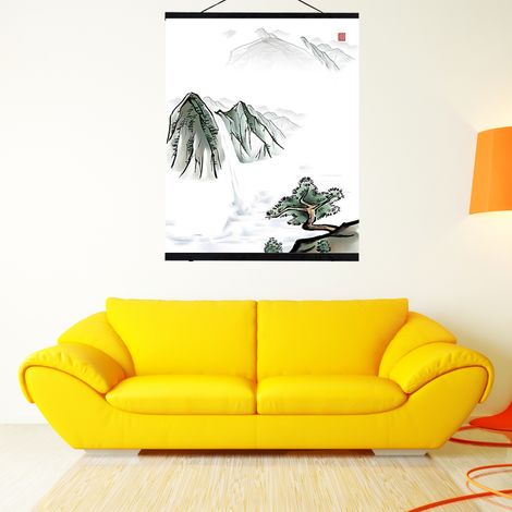 Cadre photo magnétique moderne pour affiches, posters et œuvres d'art, fixation sans perçage, barre aimantée 50cm, DIY décoration murale. (1/5)