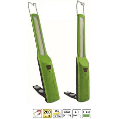 LAMPARA PORTATIL SLIM LED COB CON BASE ARTICULADA