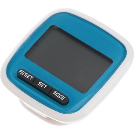 Podomètre De Poche À Affichage LED Multifonction, Compteur De Pas (Bleu), Podomètres for La Marche Lecture Précise (1/5)