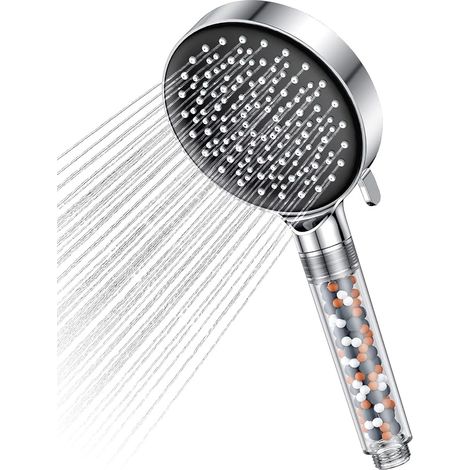 Shower Head with Filter, High Pressure Water Saving Shower Head - Rain Shower with 6 Types of Jets (Water Saving Shower Head without Hose) (1/5)