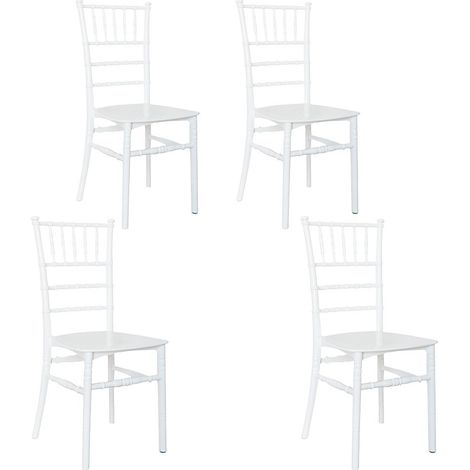 Set de 4 sillas chiavari blancas Classic Design para Catering Vintage