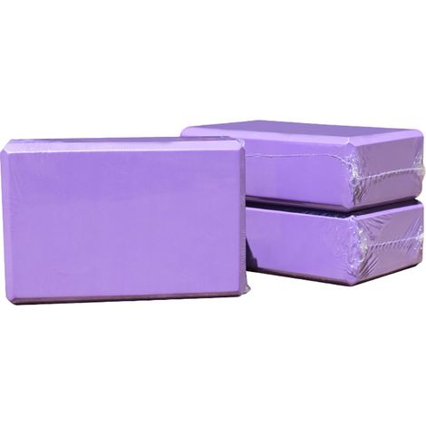 EVA Yoga Fitness bloc mousse brique sport Pilates gymnastique entraînement étirement exercice (violet)
