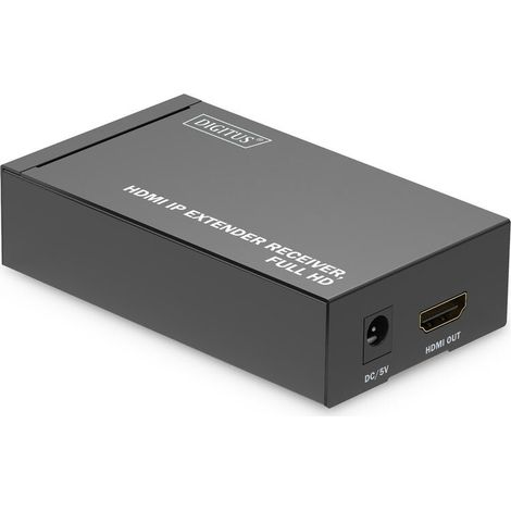 Digitus DS-55518 extensor audio/video Receptor AV Negro (1/4)