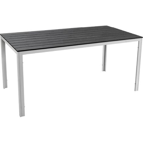 Tavolo da Esterno 6/8 Posti in Acciaio Inox e HDPE Effetto Legno – Tavolo Giardino Grande Resistente a Pioggia, UV e Ruggine, Design Moderno per Terrazzo e Patio 154x78 cm Grigioscuro (1/5)