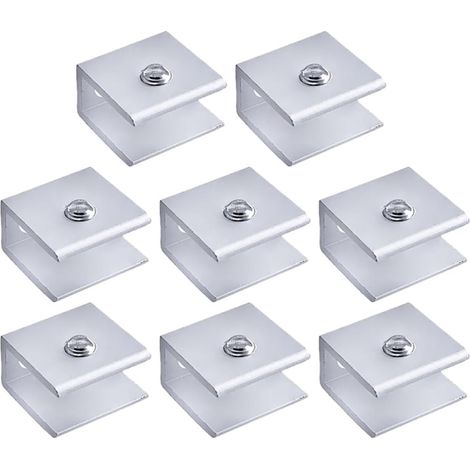 quadratische Klemmen für Duschglas 8 teiliges Set aus