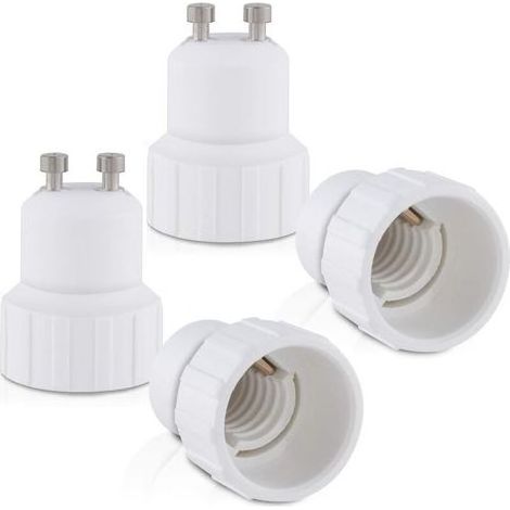 4x adaptateur de douille - Convertisseur douilles GU10 vers E14 - Adaptateur de support de lampe culot baïonnette pour ampoule LED halogène (1/5)