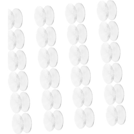 Lot de 24 ventouses transparentes double face en silicone (1/5)