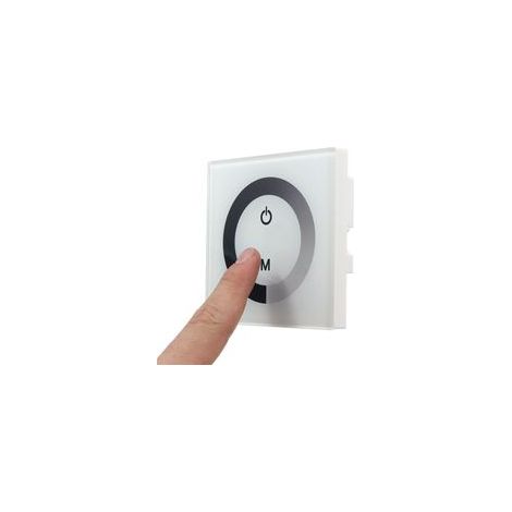 DC 12–24 V LED-Touch-Wand-Controller-Panel mit Helligkeitsänderungs-Dimmer zum Einstellen der Lichter (Farbe: Weiß) (1/5)