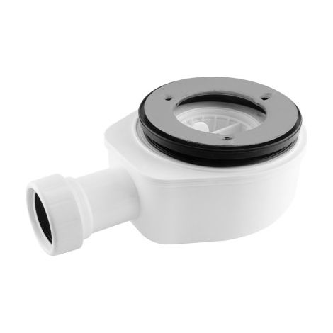 Valve de siphon extra plate sans rosace, siphon 42 L/min, acier inoxydable (1/5)