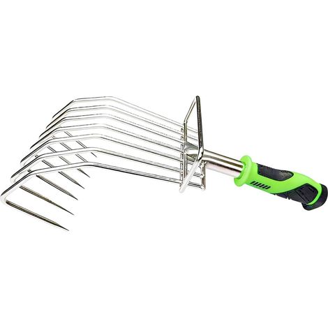 Râteau à Main, Cultivateur Portable En Acier Inoxydable, Outil de Jardinage pour La Plage, Mer et Le Jardin, Style A - (1/5)