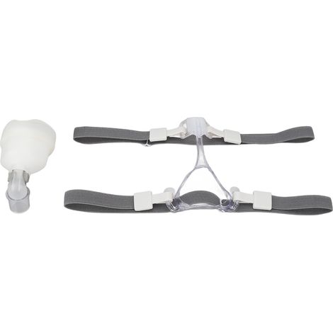 Ensemble d'accessoires de rechange pour appareil respiratoire : coussin en silicone, cadre, armature et coudes, protection nasale. (1/5)