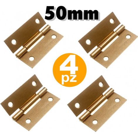 4 Charnières Pliantes De 50 Mm Avec Kit De Vis D'ouverture Pour Portes De Meubles De Cuisine