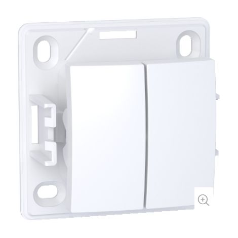Schneider Electric – Va-et-vient bouton poussoir O/F saillie blanc polaire 230V – Pour installation électrique – Compatible avec systèmes standards