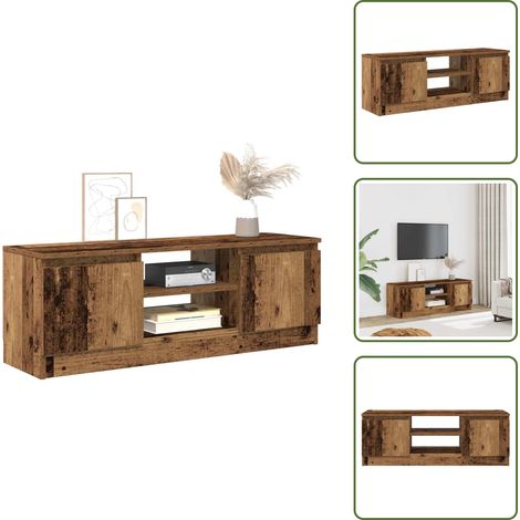 vidaXL Meuble TV vieux bois 102x30x36 cm bois d'ingénierie (1/5)