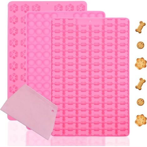 Backmatte für Hundekekse, leicht zu reinigen, für Kekse, Schokolade, Eiswürfel, Snacks, 3-teilig, wiederverwendbare, BPA-freie Form (1/5)