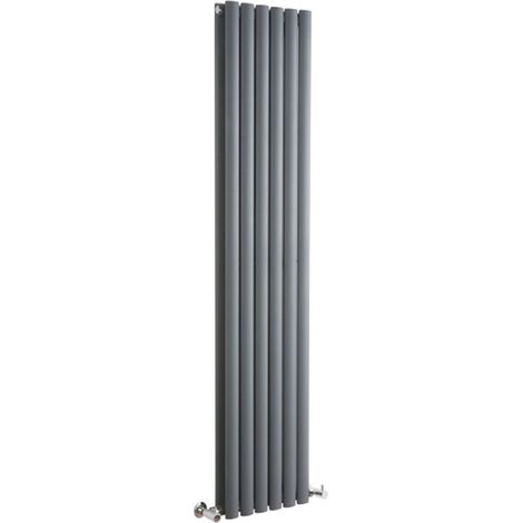 Hudson Reed Vitality – Radiateur Design Vertical – Anthracite – 178 x 35.4cm Double Rang