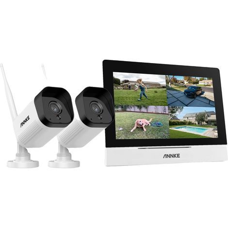 Système de vidéosurveillance sans fil, écran tactile de 7 pouces, audio bidirectionnel, 5MP 2PCS Caméra (1/2)