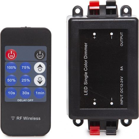Dimmer Striscia LED Telecomando 12-24VDC ► 96/192W Multifunzione