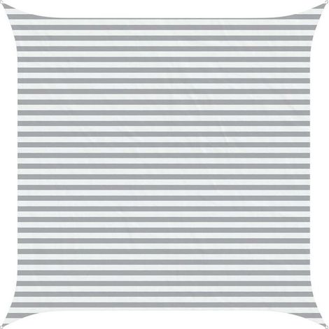 Voile d'ombre Gris clair et blanc 4 x 4 m (1/2)