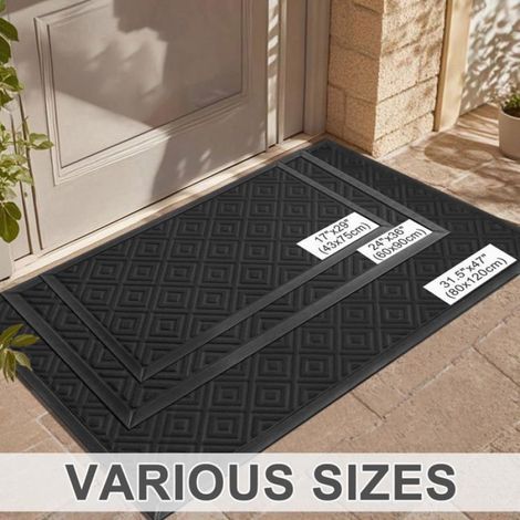 Paillasson Exterieur Entree 43.5cmx75cm,Tapis Exterieur Resistant Pluie Antiderapant,Drainage Tapis Entree Interieur (1/4)