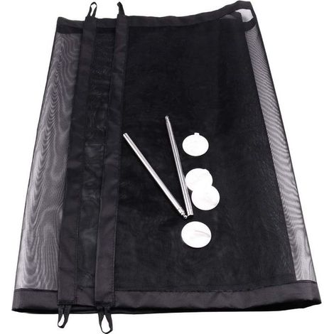 Barrière Sécurité Enfant Barriere Extensible pour Chien Barriere de Securite Retractable Filet Securite Escalier pour Chiens, Chats, Bébés, Animaux dômestiques, Noir (110x72cm)- (1/5)