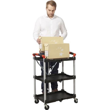 Chariot RS PRO 3 plateaux en Aluminium, 670 x 430mm, Capacité de charge 8kg ( Prix pour 1 )