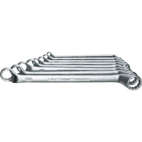 Set di chiavi a doppio anello 2-120 12 pezzi. SW 6-32 mm profondi con incavo