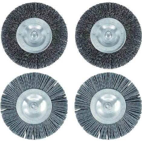 Lot de 4 brosses électriques (2 brosses métalliques, 2 brosses en (1/5)