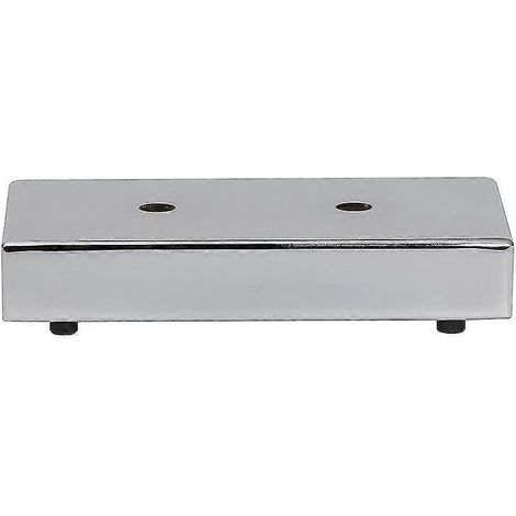 Pieds de meubles rectangulaires chromés, 3,5 cm (1 pièce)